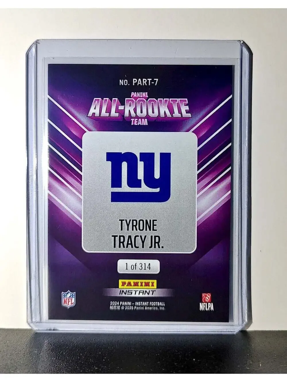Tyrone Tracy Jr. Rookie 2024 Panini NFL #7 All-Rookie Card NY Giants 1 of 314